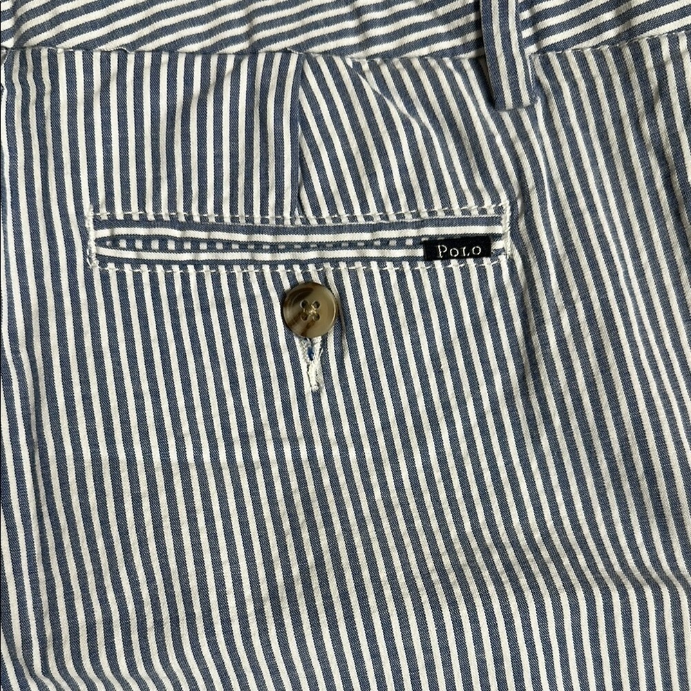 NWT Polo Ralph Lauren Boys Seersucker Pants Size 14 Blue White Formal Dress - Picture 4 of 4